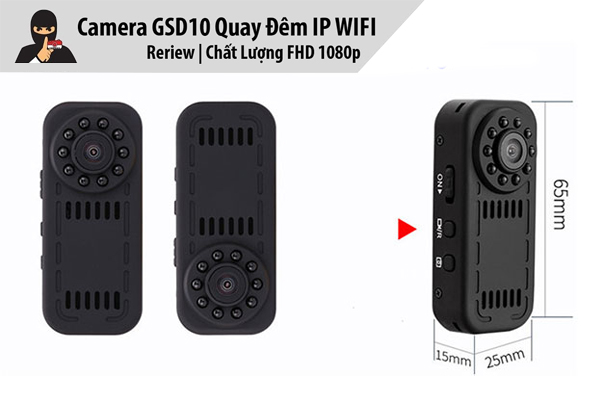 Camera siêu nhỏ GSD10 có chất lượng hình ảnh với độ phân giải cao 1080p vô cùng sắc nét và khả năng quay ban đêm với tầm xa đến 15m