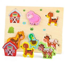 Bảng đồ chơi động vật ghép hình gỗ nổi