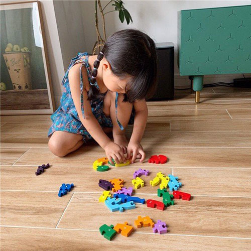 Đồ chơi xếp hình con vật Puzzle bằng gỗ