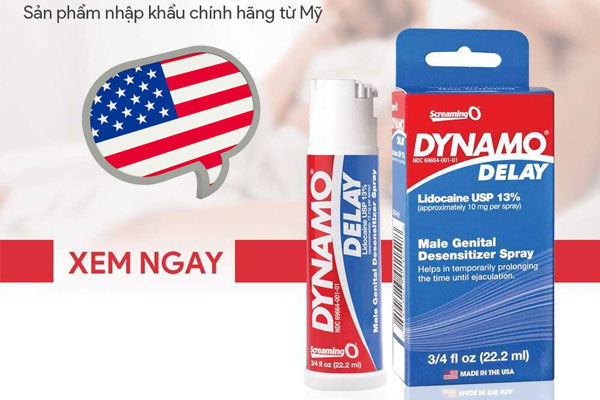 Thuốc xịt Dynamo Delay được sản xuất chính hãng tại Mỹ