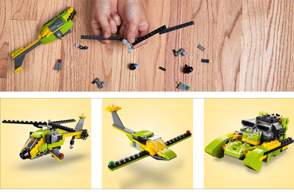 Bộ đồ chơi giúp bé thỏa trí sáng tạo với nhưng mô hình khác nhau