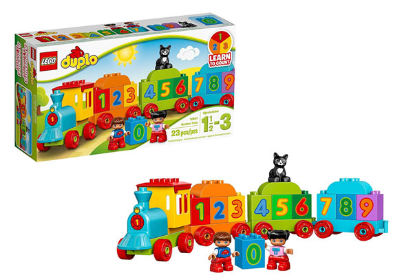 Bộ xếp hình tàu lửa học số Lego Duplo 10874