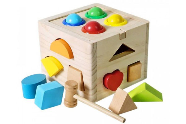 Đồ chơi thả hình khối Montessori bằng gỗ