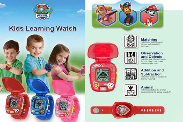 Đồng hồ học tập Patrol là món đồ chơi giáo dục, tăng khả năng tư duy cho bé.
