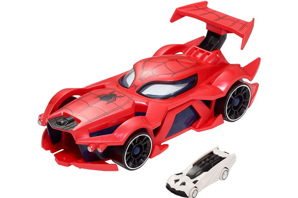 Ô tô đua Spider Man được thiết kế siêu ngầu với màu đỏ bắt mắt