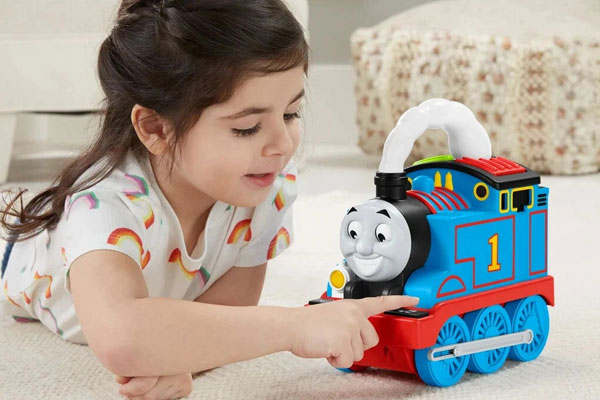Xe lửa phát nhạc Thomas được thiết kế nhỏ gọn, màu sắc đơn giản.