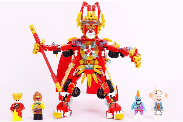 Đồ chơi Lego mô hình Tây Du Ký được mô phỏng theo hình dáng của 4 thầy trò Đường Tăng.
