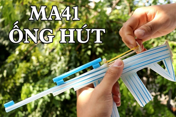Làm súng đồ chơi bằng ống hút đơn giản tại nhà Làm súng đồ chơi bằng ống hút đơn giản tại nhà