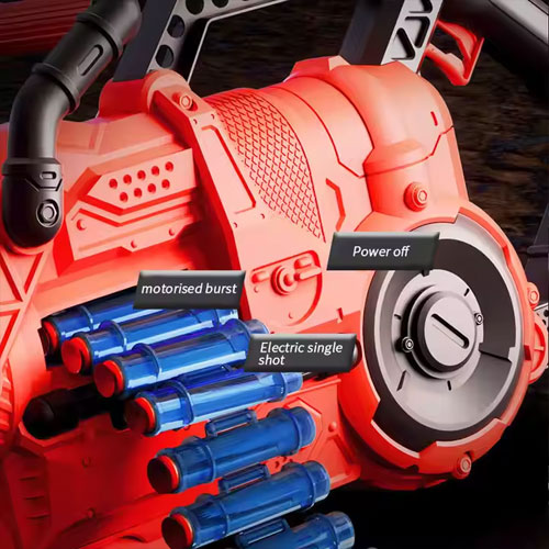 Súng có 3 chế độ bắn gồm: Power off, bắn từng phát và tự động liên thanh Súng có 3 chế độ bắn gồm: Power off, bắn từng phát và tự động liên thanh