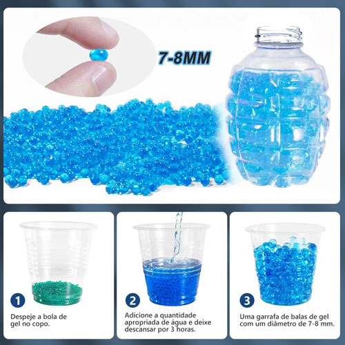 Ngâm đạn thạch vào nước 3–4 giờ là có thể mang ra sử dụng Ngâm đạn thạch vào nước 3–4 giờ là có thể mang ra sử dụng
