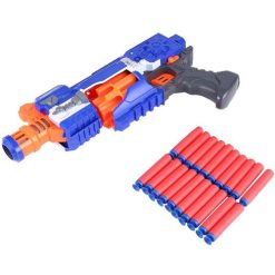 Bộ sản phẩm gồm súng + 20 viên đạn mềm đủ để bé chơi lâu dài