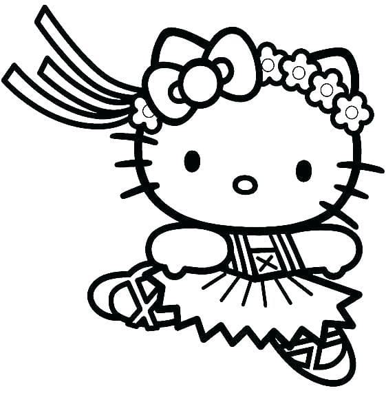 Tranh tô màu Hello Kitty siêu cute, dễ thương