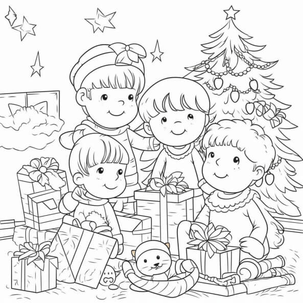 Tranh tô màu Noel Giáng Sinh tuyệt đẹp