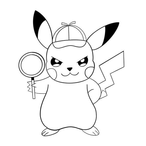 Tranh tô màu Pikachu siêu dễ thương