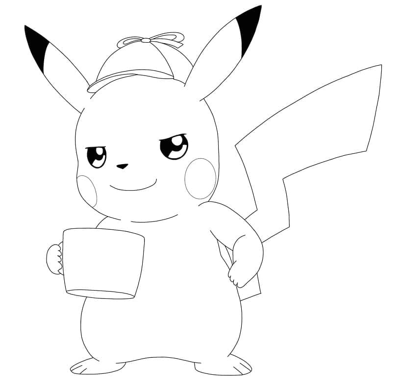 Tranh tô màu Pikachu siêu dễ thương