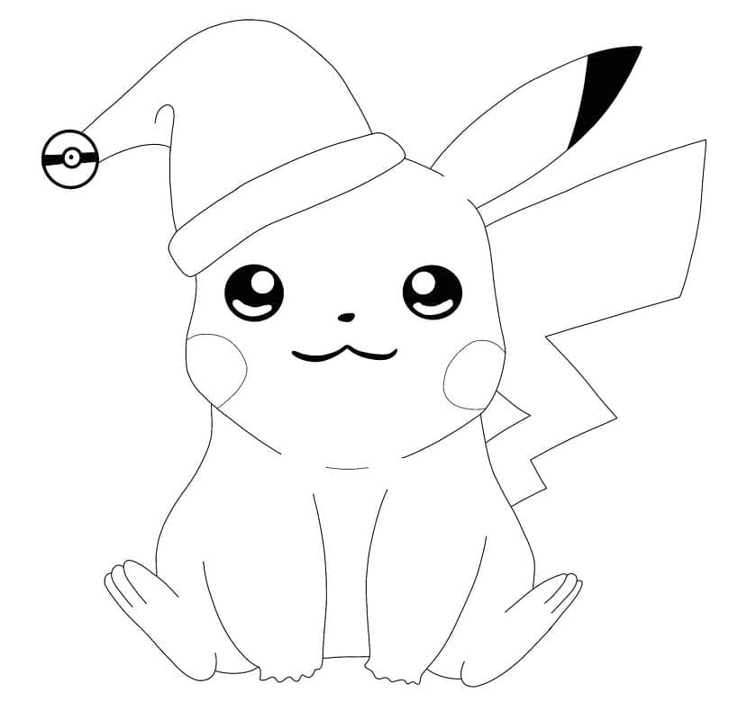 Tranh tô màu Pikachu siêu dễ thương