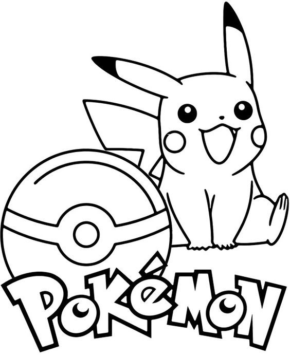 Tranh tô màu Pikachu siêu dễ thương