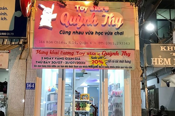 Toystore Quỳnh Thy là một trong những điểm mua sắm quen thuộc của nhiều gia đình